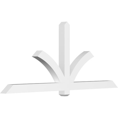 Ekena Millwork Redmond Architectural Grade PVC Gable Bracket, 84"W x 35"H x 4"D x 4"F, 10/12 Pitch GBP084X35X0404RED00